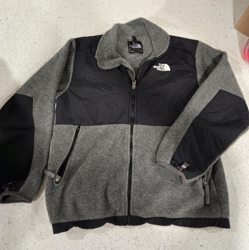 The North Face Kids Black and Gray Fleece Jacket